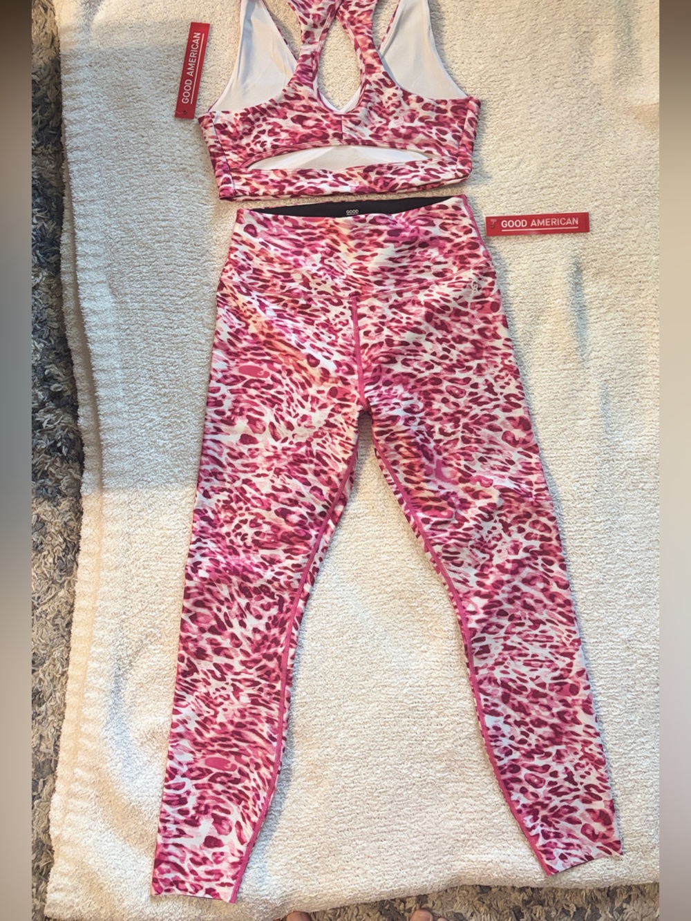 Good American Active Wear Women’s Magenta Leopard-Print - Picture 8 of 8